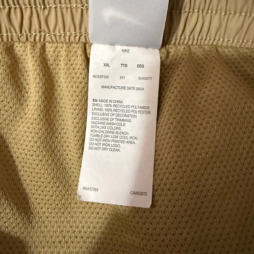 Nike Vortex 5 inch Volley swim shorts in‎ beige size xxl - Picture 10 of 10